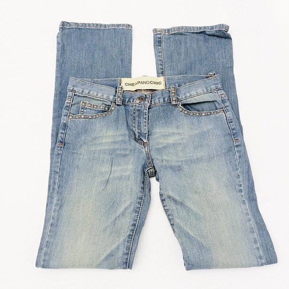 Cheap and Chic Denim Jeans Brad Accents Detailing SZ6 - Picture 6 of 7